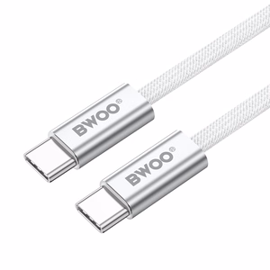 BWOO 240W braided cable USB-C - USB-C BO-X317C-C 1m white