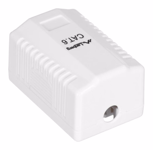 Lanberg OU6-0001-W – Cat.6 virsapmetuma kārba ar 1 RJ-45 ligzdu, balta
