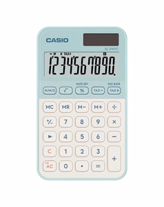 Casio SL-310YC-LG calculator, battery and solar-powered, light green