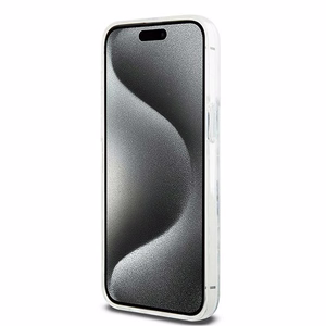 DKNY Šķidrs spīdumu daudzlogo viedtālruņa apvalks iPhone 15 Pro Max - balta