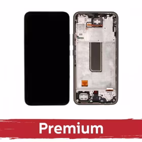 LCD displejs saderīgs ar Samsung A346 A34 5G ar rāmi / Graphite / OEM