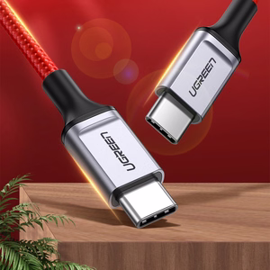 Ugreen US294 USB-C - USB-C 3A 480Mb/s kabelis 1m sarkans