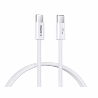 USB kabelis Remax RC-C010 USB-C uz USB-C 30W 1.0m, balts