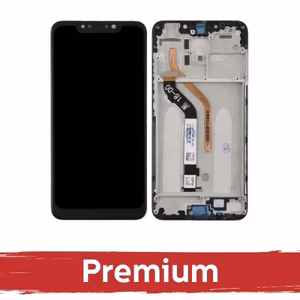 LCD Displejs Saderīgs ar Xiaomi Pocophone F1 Melns ar Frame OEM