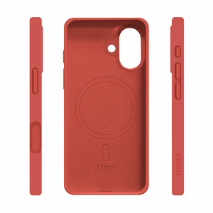 Etteri Silikona Mag maciņš for iPhone 17 raspberry