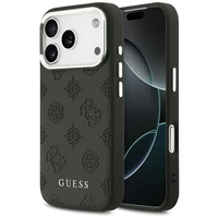 GUESS viedtālruņa apvalks IPHONE 17 Pro saderīgs ar Magnētisko GUHMP17LPSPOSSSK (PU W/ Peony Hot Stamp Script) melna