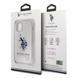 US Polo USHCP12STPUHRWH Shiny Big Logo vāciņš ierīcei iPhone 12 mini 5.4", balts
