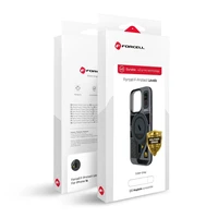 FORCELL F-PROTECT Leveli ar divu slāņu 4D tehnoloģiju, militārā nolaišanas pārbaude saderīgs ar MagSafe SAMSUNG S25 - cyber pelēks