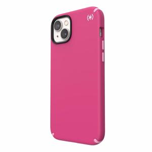 Speck Presidio2 Pro + MagSafe vāciņš ierīcei iPhone 15 Plus / 14 Plus, ar Microban pretmikrobu aizsardzību, “Digital Pink / Blossom Pink / White” krāsu kombinācija