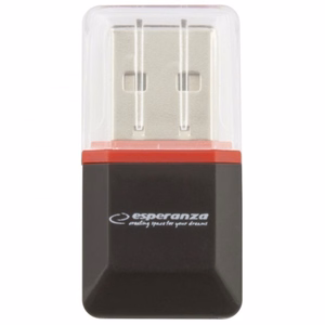 Esperanza EA134K karšu lasītājs melns, sudrabs, caurspīdīgs USB 2.0