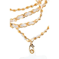 STRAP tālruņa siksniņa, tālruņa piekariņš / auklas garums 116 cm (58 cm cilpā) / ap kaklu – balts