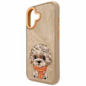 Nimmy Big Eyed Pet 2.0 suņa viedtālruņa apvalks iPhone 17 - bēšs
