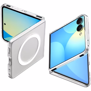 Spigen AirSkin MagFit Case for Samsung Galaxy Z Flip 8 - Clear and White
