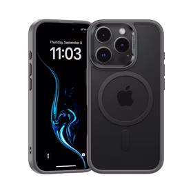 Benks Magnētiskais Mist apvalks ar metāla rāmi iPhone 16 Pro Max pelēks