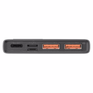 Powerbank Baseus Adaman Metal, 10000mAh, 2xUSB, USB-C, Lightning, MicroUSB 22.5W (melns)