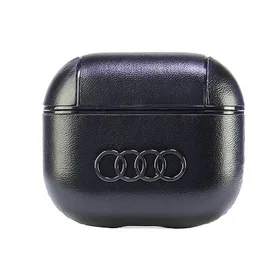 Audi ādas vāciņš ar lielu logotipu AirPods 3 - melns