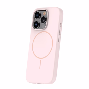 Silikona Īpaši plāns Magnētiskais viedtālruņa apvalks iPhone 13 6,1" gaiši rozā