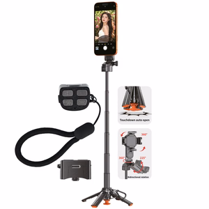 Blavec alumīnija selfiju kāts Coco PRO Mini P-01 Magsafe Auto pop četrkājis + tālvadības pults + turētājs 0,48 metri (SSCPMP01-MQHB048) melns