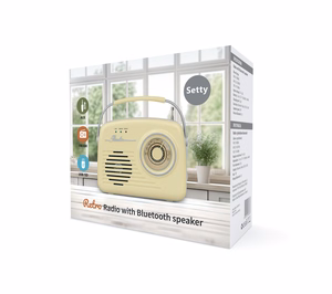 Setty Bluetooth skaļrunis ar radio Retro P350 bēšs