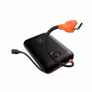 Внешний аккумулятор Veger K2 (W2068) PD QC3.0 35W 20000 mAh со встроенными кабелями Type C / Lightning чёрный