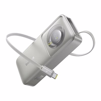 Portatīvais lādētājs Baseus OS Free2Pull 10000mAh 30W + kabelis (pelēks)