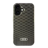 Audi IML Izšuvuma raksts Magnētiskais iPhone 16 6.1" melns/melns cietais apvalks AU-IMLMIP16-Q5/D3-BK