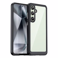 Kosmosa viedtālruņa apvalks ar gēla rāmi Samsung Galaxy S24 FE - melns