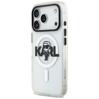 Karl Lagerfeld IML Karl Skice Logotips Magnētiskais viedtālruņa apvalks iPhone 17 Pro - caurspīdīgs