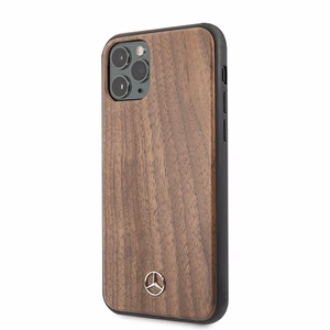 Mercedes Wood Line Walnut apvalks iPhone 11 Pro Max - brūns