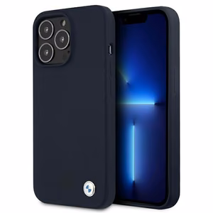 BMW Silicone Signature viedtālruņa apvalks iPhone 13 Pro Max 6.7" - tumši zils
