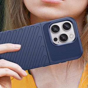 Thunder silikona viedtālruņa apvalks iPhone 16 Pro Max - zils