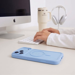 Tech-Protect Magmat MagSafe CC maciņš iPhone 18 Pro Max / 17 Pro Max, matēts gaiši zils