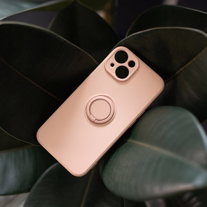 Viedtālruņa apvalks ar pirksta turētāju iPhone 15 6,1" rozā