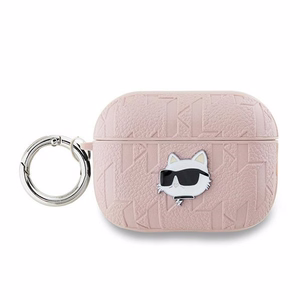 Karl Lagerfeld Monogram Choupette Head viedtālruņa apvalks AirPods Pro 2 - rozā