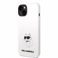 Karl Lagerfeld silikona Choupette viedtālruņa apvalks iPhone 14 Plus - balts