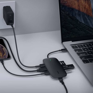 AUKEY CB-C71 saskarnes sadalītājs 5000 Mbit/s melns