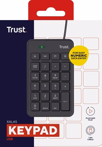 Trust 22221 numeric keypad Laptop/PC USB Black