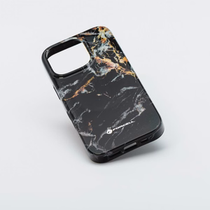 Case for iPhone 15 PRO MAX Forcell F-Protect Mirage compatible with Magsafe Military Drop-Test black marble
