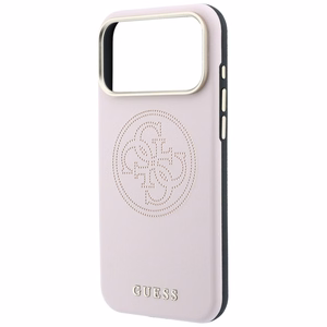 Guess Perforated 4G Gold Logo MagSafe maciņš modelim iPhone 17 Pro / 18 Pro – krāsa: rozā