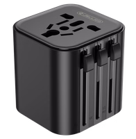 JELLICO universāls ceļojumu adapteris S7 Max 2500W melns