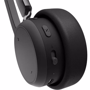 Lenovo 4XD1Q30302 bezvadu austiņas ar mikrofonu, ar stīpu, zvaniem/mūzikai, Bluetooth, melnas