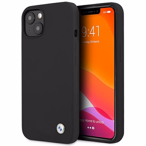 BMW Silicone Signature чехол для iPhone 13 - чёрный