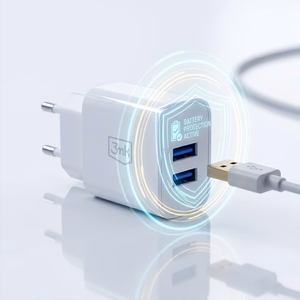 3mk FlowPower 10W 2.4A 2A sienas lādētājs - balts