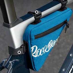 Rockbros G001 Flash Journey trīsstūrveida 0,8 l velosipēda rāmja soma – zila