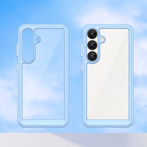 Kosmosa apvalks ar gēla rāmi Samsung Galaxy S25 - zils