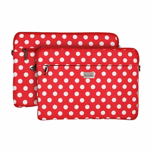 Wonder Sleeve Laptop 17 inches red polka-dot