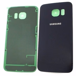 Aizmugurējais vāciņš Samsung G925F S6 Edge Black Sapphire (bez kameras lēcas) oriģināls (lietots, Grade C)