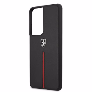 Ferrari FEOSIHCS21LBK S21 Ultra G998 melns/melns hardcase Off Track Leather Nylon Stripe