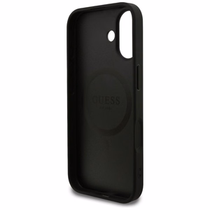Guess 4G gredzena klasiskā logotipa magnētiskais viedtālruņa apvalks iPhone 17 - melns