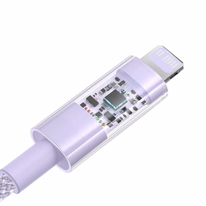 Baseus Gem USB-C uz Lightning ātras uzlādes kabelis 1 m, 20W, violets